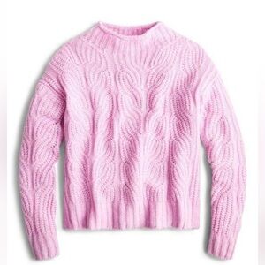 J. Crew Pink Cable Knit Sweater